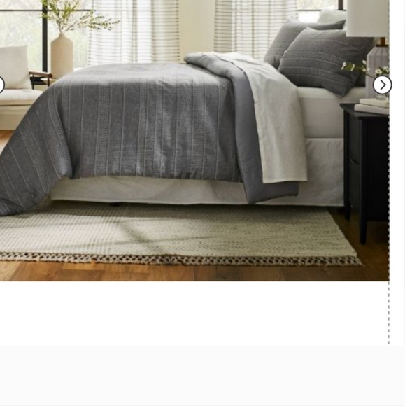 Hearth and Hand with Magnolia Duvet Cover Set Grey Stripped Full Queen - Picture 7 of 7